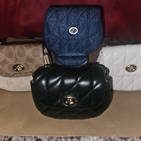 Coach Denim Blue and Silver Quilted Crossbody Bag - Picture 4 of 4